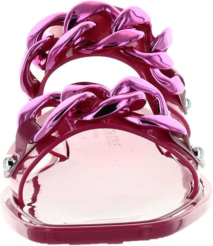 صندل نسائي من Kenneth Cole New York Naveen Chain Jelly Flatform منزلق مسطح in Saudi Arabia