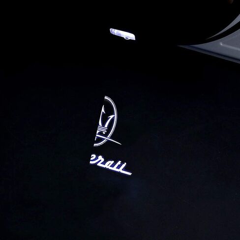 2PCS Non-fading Led Car Door Logo Lights Compatible for Levante 2015-present Grecale 2022-present HD Ghost Shadow Light Projector Puddle Lamp Accessoreis (white circle, Levante/Grecale 2015-present) in Saudi Arabia