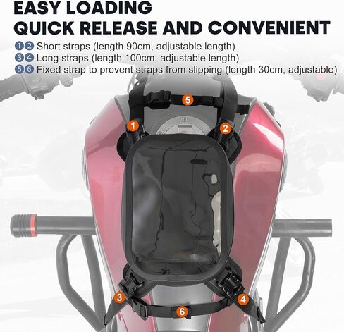 WILD HEART motorcycle tank bag is compatible with most motorcycle outdoor riding accessories (Black) in Saudi Arabia