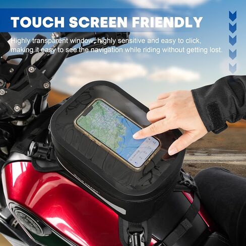 WILD HEART motorcycle tank bag is compatible with most motorcycle outdoor riding accessories (Black) in Saudi Arabia