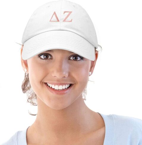 DALIX Delta Zeta Sorority Hat Womens Greek Letters Embroidered Baseball Cap in Saudi Arabia