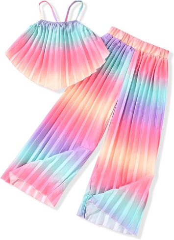 Toddler Girls Tank Tops Pants Outfit for Summer in Saudi Arabia