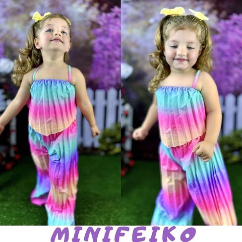 Toddler Girls Tank Tops Pants Outfit for Summer in Saudi Arabia
