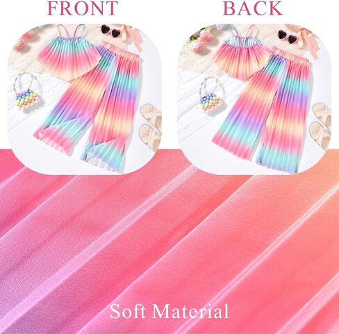Toddler Girls Tank Tops Pants Outfit for Summer in Saudi Arabia