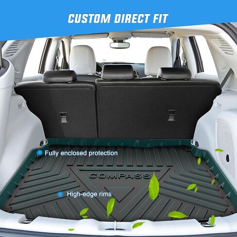 Nilight Cargo Mats for Jeep Compass 2017 2018 2019 2020 2021 2022 2023 2024,All Weather Protection Heavy Duty Cargo Liners in Saudi Arabia