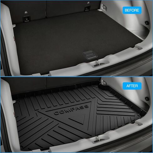 Nilight Cargo Mats for Jeep Compass 2017 2018 2019 2020 2021 2022 2023 2024,All Weather Protection Heavy Duty Cargo Liners in Saudi Arabia
