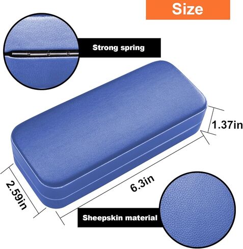 Hard Shell Eyeglass Case- Glass Case With Cleaning Bag Cloth Glasses Case hard shell for men women in Saudi Arabia