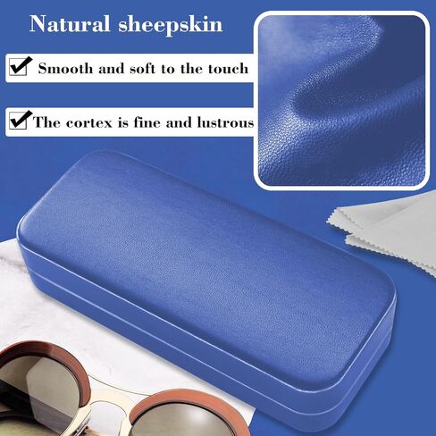 Hard Shell Eyeglass Case- Glass Case With Cleaning Bag Cloth Glasses Case hard shell for men women in Saudi Arabia