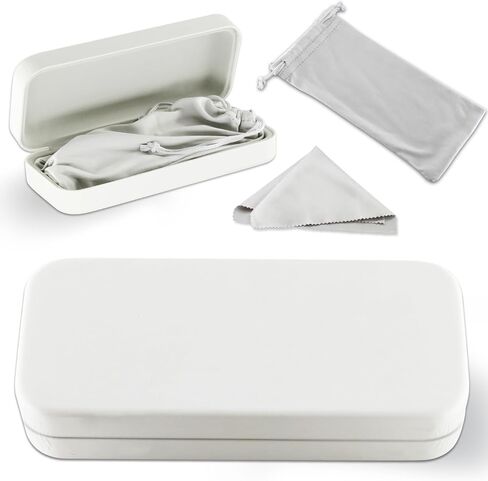 Hard Shell Eyeglass Case- Glass Case With Cleaning Bag Cloth Glasses Case hard shell for men women in Saudi Arabia