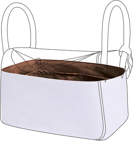 DGAZ Lightweight Purse Organizer Insert for Hermes Lindy Bag,Silk and Dupontpaper handbag inner for Luxury Bags(Gold,LD26) in Saudi Arabia