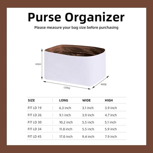 DGAZ Lightweight Purse Organizer Insert for Hermes Lindy Bag,Silk and Dupontpaper handbag inner for Luxury Bags(Gold,LD26) in Saudi Arabia