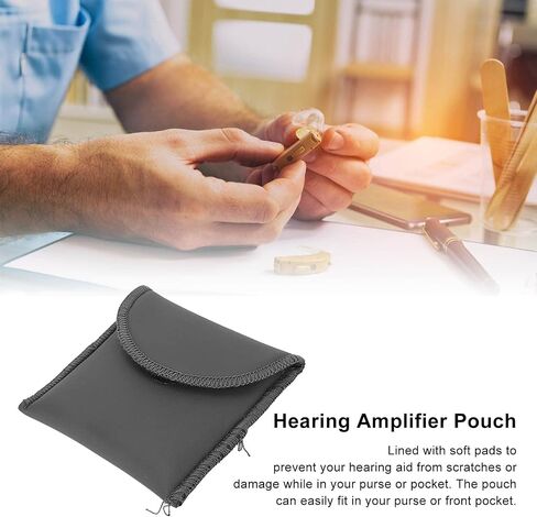 Sonew Organizer Pouch PU Leather with Soft Liner Portable Pocket Size Carrying Storage Pouch Black in Saudi Arabia