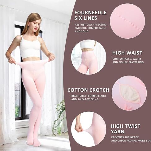 Women's 80 Den Soft Semi Opaque Tights, Women's Pantyhose High Twist Yarn Tights in Saudi Arabia