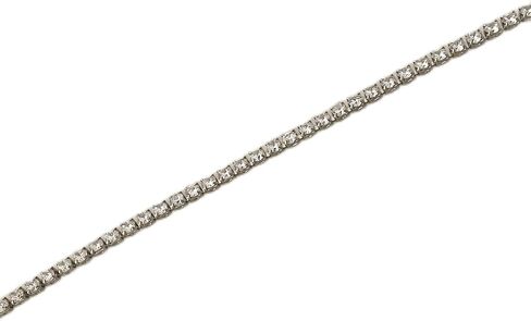 925 Sterling Silver Anklet for Women | Cubic Zirconia Ankle Bracelet | 9.8 Inch Chain Jewelry | Gift for Your Love in Saudi Arabia