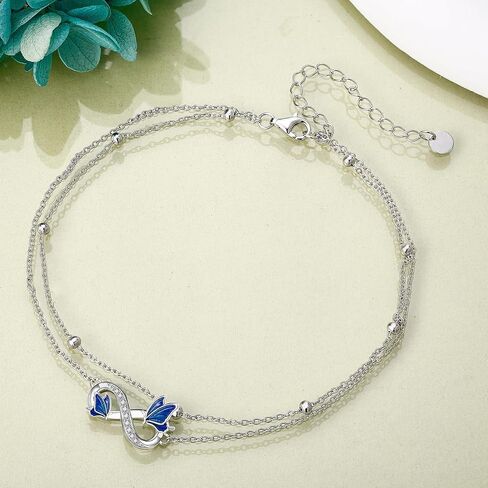 Heart/Starfish/Pineapple/Anchor/Sea Turtle/Butterfly/Celtic/Whale Tail bracelet Anklets for Women 925 Sterling Silver Anklets Jewelry for Women in Saudi Arabia