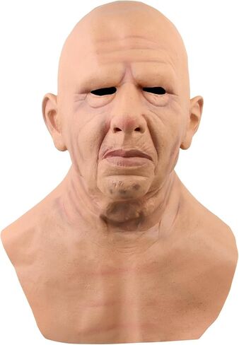 Old Man Mask Bald Man Face Masks Halloween Realistic Mask For Masquerade Party Cosplay in Kuwait