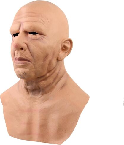 Old Man Mask Bald Man Face Masks Halloween Realistic Mask For Masquerade Party Cosplay in Kuwait