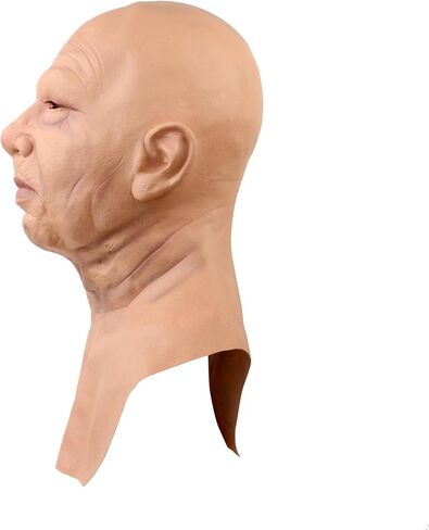Old Man Mask Bald Man Face Masks Halloween Realistic Mask For Masquerade Party Cosplay in Kuwait
