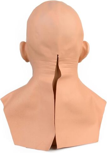 Old Man Mask Bald Man Face Masks Halloween Realistic Mask For Masquerade Party Cosplay in Kuwait