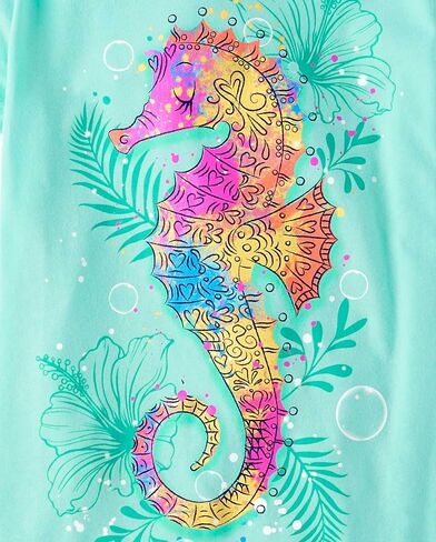 The Children's Place Girls' Animals Short Sleeve Graphic T-Shirts,multipacks in Saudi Arabia