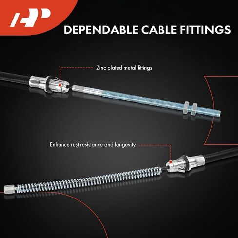 A-Premium Rear Passenger Side Parking Brake Cable Assembly Compatible with Chevrolet and GMC Models: C1500 1992-1994 1997-1999, K1500 1992-1999 - Replace# 15023398, 15683970 in Saudi Arabia