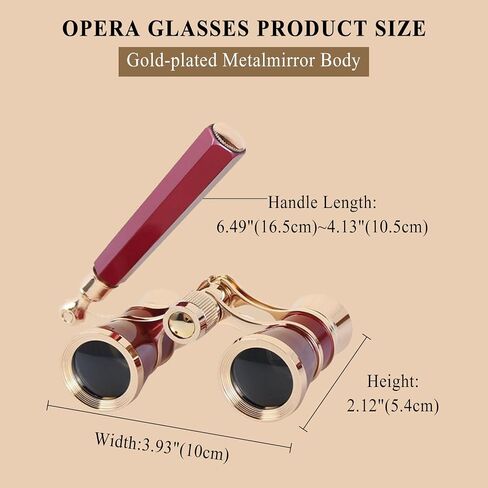 Aroncent Opera Glasses Binoculars 3X25 Theater Glasses Mini Binocular Compact with Handle for Adults Ladies Women in Opera Musical Concert in Saudi Arabia