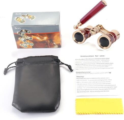 Aroncent Opera Glasses Binoculars 3X25 Theater Glasses Mini Binocular Compact with Handle for Adults Ladies Women in Opera Musical Concert in Saudi Arabia