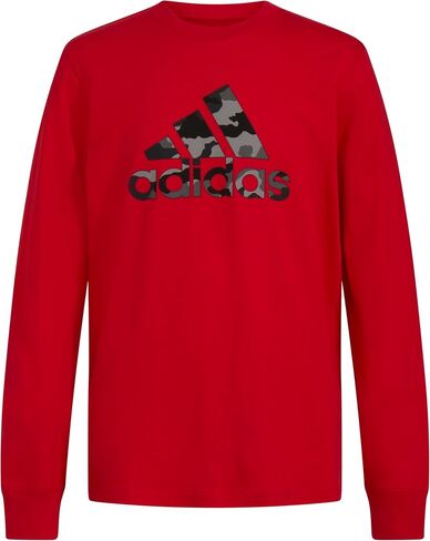 adidas Boys' Long Sleeve Cotton Camo Bos Logo T-Shirt in Saudi Arabia
