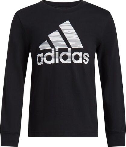 adidas Boys' Long Sleeve Cotton Camo Bos Logo T-Shirt in Saudi Arabia