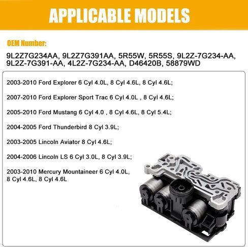 5R55S 5R55W 12 PINS Transmission Solenoid Block Pack Compatible with For d Explorer Mercury Reman R46420B 9L2Z7G391A in Saudi Arabia