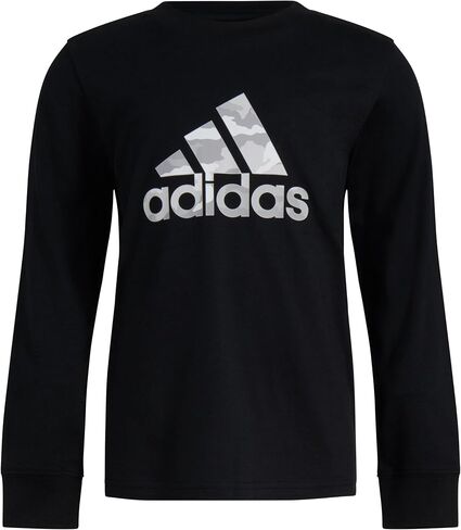 adidas Boys' Long Sleeve Cotton Camo Bos Logo T-Shirt in Saudi Arabia