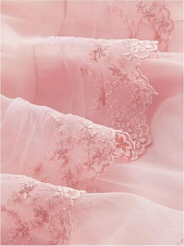 Women's Y2K Solid Tiered Layer Skirt High Waist Contrast Mesh Lace Tie Bow Front Loose Mini Skirt Cake Skirt in Saudi Arabia