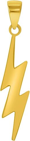 14k Solid Yellow Gold Lightning Bolt Pendant in Saudi Arabia