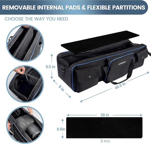YOREPEK 30.5" Heavy Tripod Carrying Case Bag with 2 Padding Protective Pads | Large Photo Studio Equipment Case for Tripods, Monopods, Speaker Stands, Boom Stands, Camcorders, and Mic Stands, Travel in Saudi Arabia