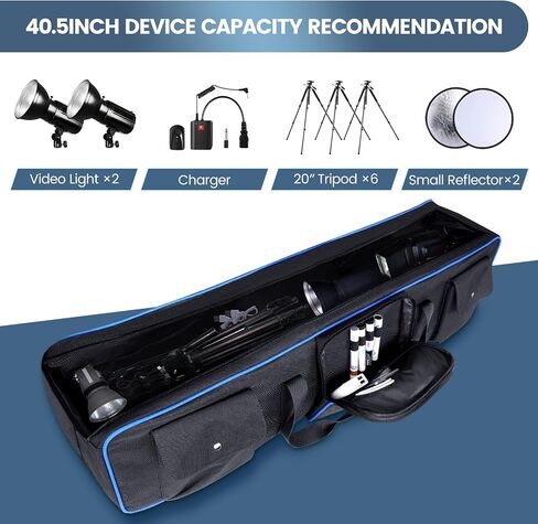 YOREPEK 30.5" Heavy Tripod Carrying Case Bag with 2 Padding Protective Pads | Large Photo Studio Equipment Case for Tripods, Monopods, Speaker Stands, Boom Stands, Camcorders, and Mic Stands, Travel in Saudi Arabia