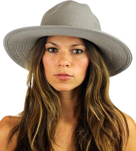 Teardrop Dent Braided Trim Casual Panama Fedora Sun Hat in Kuwait