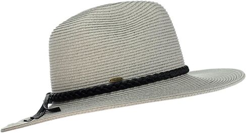 Teardrop Dent Braided Trim Casual Panama Fedora Sun Hat in Kuwait