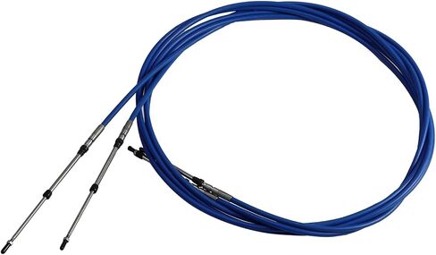 8FT 15FT 16FT 24FT 30FT Marine Throttle Shift Control Cable 3300/33C Blue Compatible with Marine Outboard Engine Control Box (15ft/4.5 Meter,2Pcs) in Saudi Arabia
