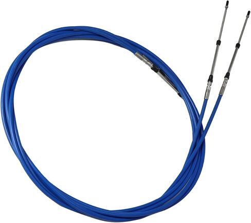 8FT 15FT 16FT 24FT 30FT Marine Throttle Shift Control Cable 3300/33C Blue Compatible with Marine Outboard Engine Control Box (15ft/4.5 Meter,2Pcs) in Saudi Arabia