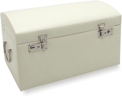 Morelle & Co. Marylyn Leather Jewelry Chest with 3 Takeaway cases, Black in Saudi Arabia