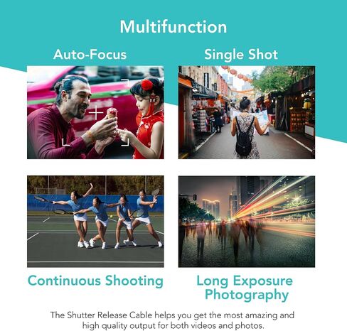 Foto&Tech 2.5mm-VPR1 Remote Control Shutter Release Cable Compatible with Sony A1 A7S III A7R IV V A7 III A99 II A7 II A7 A7R A7S A6600 A6500 A6300 A6000, NEX-3NL RX10 (15 ft Cable) in Saudi Arabia