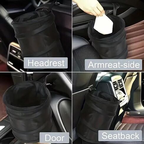 Car Trash Can, Collapsible Pop-up Car Trash Bin with Elastic Band, Portable and Waterproof Waste Basket Rubbish Bin for Car/Truck/Minivan in Saudi Arabia