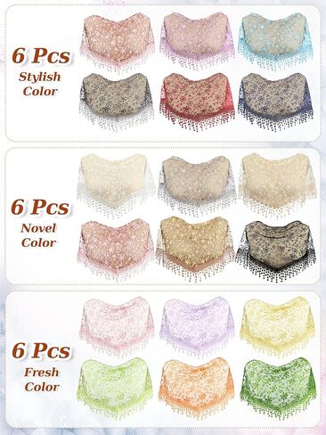 Zhanmai Veils for Church Catholic Mass Veils for Women Catholic Lace Triangle Lace Mantilla Floral Tulle Scarf Covering in Saudi Arabia