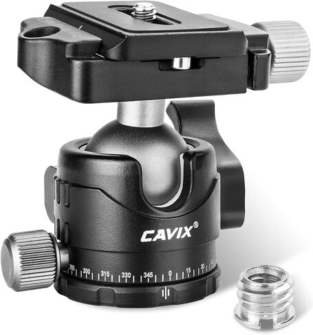 Ball Head Mount, CAVIX 36mm Ball Head Camera Tripod Head with 1/4“ Arca Swiss Quick Release Plate for Tripod, Monopod, DSLR, Camera,Load 33lb/15kg in Saudi Arabia