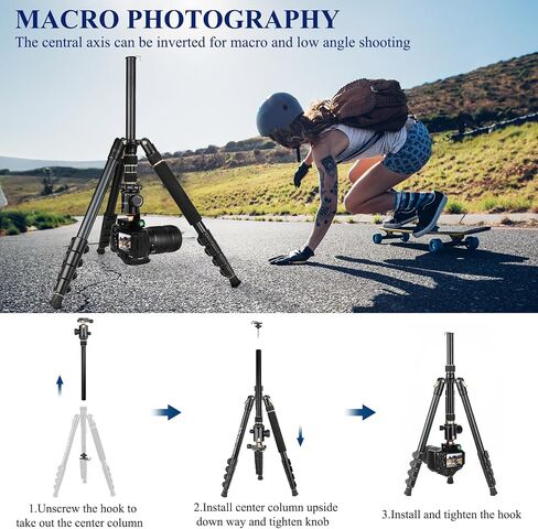 78" Porfessional Tripod for Camera & Phone, Victiv Aluminum Tripod Monopod | Heavy Duty Tripod for DSLR, Spotting Scope,Telescope, Binoculars, Compact Camera Stand for Photography Video Recording Travel in Saudi Arabia