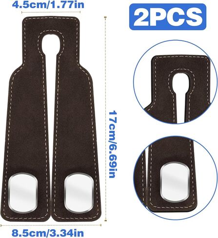 CANIPHA 4Pcs Car Seat Hooks for Headrest, Double Hook Purse Hook for Car Applies to Purse Hanger for Car Headrest Hook Car Purse Hook, Storage Headrest Hooks for Car Purse Holder for Car Tool(Black) in Saudi Arabia