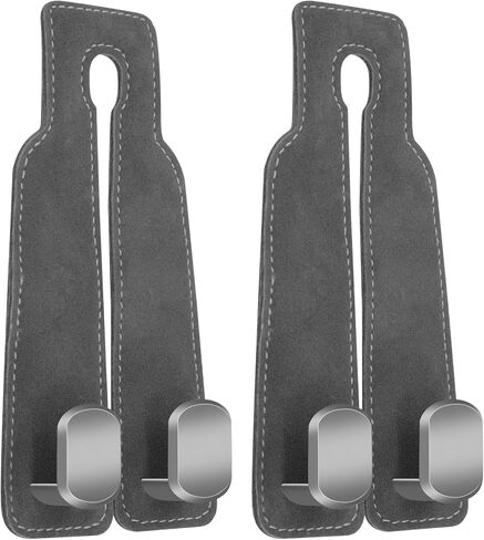 CANIPHA 4Pcs Car Seat Hooks for Headrest, Double Hook Purse Hook for Car Applies to Purse Hanger for Car Headrest Hook Car Purse Hook, Storage Headrest Hooks for Car Purse Holder for Car Tool(Black) in Saudi Arabia