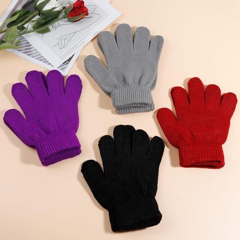 ONESING 16 Pairs Kid Gloves Knitted Children Gloves Bulk for Boys Girls - Stylish and Snug Winter Accessories in Kuwait