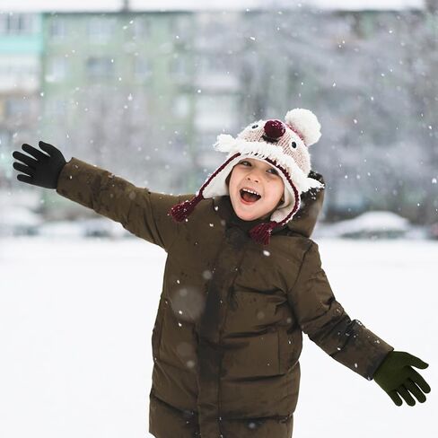 ONESING 16 Pairs Kid Gloves Knitted Children Gloves Bulk for Boys Girls - Stylish and Snug Winter Accessories in Kuwait