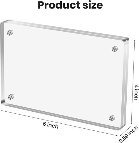 3-pack Acrylic Magnetic Photo Frame, 5x7 Inch Double Sided Acrylic Picture Floating Frame, Clear Picture Frames Freestanding Display Transparent Tabletop Gift for Desktop Display in Saudi Arabia